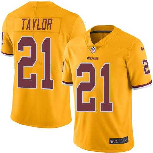 Nike Men & Women & Youth Redskins 21 Sean Taylor Gold Color Rush Limited Jersey